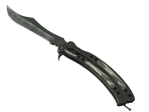 蝴蝶刀（★ StatTrak™） | 黑色层压板 (战痕累累)